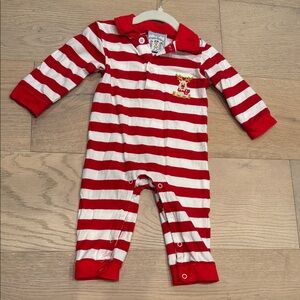 Striped Red and White Rudolph 12M